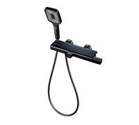 Rubinetto da bagno a cascata con display digitale a LED, miscelatore monocomando in ottone con doccetta e luce ambientale per vasca da bagno e doccia, design moderno e funzionalità.