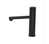 Rubinetto da bagno a cascata Rubinetto monocomando in ottone nero rubinetto miscelatore per lavello con pulsante corto moderno rubinetto lavabo per arredamento elegante per la casa