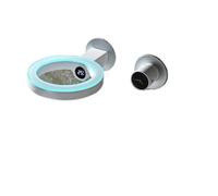 Rubinetto da bagno a LED a parete, miscelatore per lavabo a scomparsa in ottone, layout di lusso a doppio foro,Sicuro e affidabile(White)