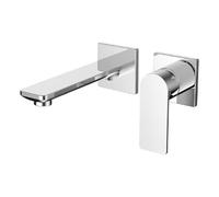 Rubinetto da bagno a parete nascosto miscelatore monocomando for acqua calda fredda in ottone for doccia lavabo costruzione durevole(Chrome)