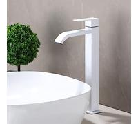 Rubinetto da bagno ad arco alto Rubinetto monocomando in acciaio inox bianco cascata design miscelatore acqua fredda moderno rubinetto lavabo per bagni eleganti
