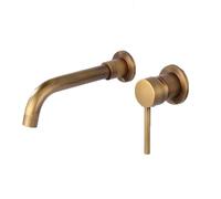 Rubinetto da bagno antico a parete, bocca girevole a leva singola, miscelatore acqua calda e fredda, elegante rubinetto per lavabo per bagni moderni e vintage