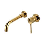 Rubinetto da bagno antico a parete, miscelatore monocomando caldo e freddo, bocca girevole, design elegante per bagni moderni e classici