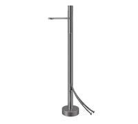 Rubinetto da bagno autoportante in ottone - monocomando caldo e freddo rubinetto da pavimento in grigio - Design moderno elegante per un lussuoso aggiornamento del bagno