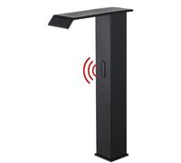 Rubinetto da bagno con sensore automatico, nero, alto rubinetto a cascata per lavabo caldo e freddo, alimentato a batteria, design touchless per un facile utilizzo e igiene