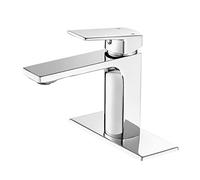 Rubinetto da bagno cromato monoforo moderno lavabo rubinetto monocomando monocomando rubinetto per lavabo (cromato)