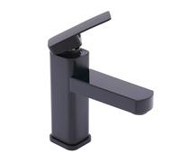 Rubinetto da bagno G1/2", nero, con indicatore di temperatura a LED, per acqua calda e fredda, in acciaio inox, miscelatore monocomando per cucina, bagno, doccia, 10,5 x 17,5 cm (nero)