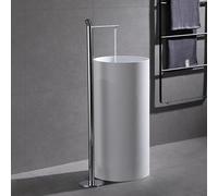 Rubinetto da bagno girevole a 360° per vasca da bagno caldo e freddo, in ottone, finitura cromata, rubinetto moderno per bagno con beccuccio regolabile per un facile utilizzo