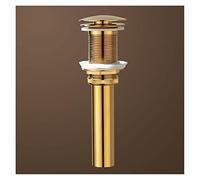 Rubinetto da bagno Gold Bagno Bacino Rubinetto for lavabo freddo e caldo Blass Black Lavello miscelatore Lavello Rubinetto singolo Maniglia con impugnatura Acqua Montata(Without overflow)