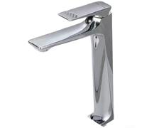 Rubinetto da bagno in lega di rame, miscelatore monocomando per lavabo con valvola a disco in porcellana per nucleo con beccuccio angolato di 15 gradi, flusso morbido a bolle per controllo dell'acqua