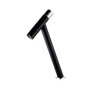 Rubinetto da bagno in ottone Black Basin rubinetto Freddo e calda Acqua miscelatore Lavello singolo Maniglia for la lavandino con(Black and chrome T)