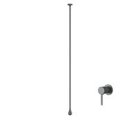 Rubinetto da bagno in ottone montato a parete o a soffitto rubinetto for lavabo sospeso caldo freddo for mobiletto uso commerciale in hotel(Gray,Wall Switch)