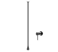 Rubinetto da bagno in ottone montato a parete o a soffitto rubinetto for lavabo sospeso caldo freddo for mobiletto uso commerciale in hotel(Gray,Wall Switch)