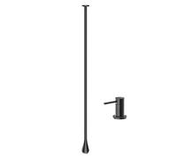 Rubinetto da bagno in ottone montato a parete o a soffitto rubinetto for lavabo sospeso caldo freddo for mobiletto uso commerciale in hotel(Black,Countertop Switch)