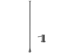 Rubinetto da bagno in ottone montato a parete o a soffitto rubinetto for lavabo sospeso caldo freddo for mobiletto uso commerciale in hotel(Gray,Countertop Switch)