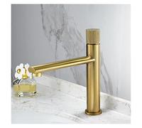 Rubinetto da bagno in ottone spazzolato in in in for il bacino del fredda e calda miscelatore for acqua rubinetto con lavandino nero/nichel(Brushed gold S)