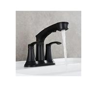 Rubinetto da bagno, miscelatore estraibile a doppia maniglia, in ottone multifunzione, finitura spazzolata, design moderno per un facile controllo dell'acqua e decorazione elegante