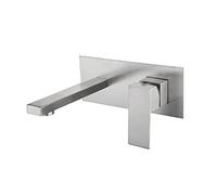 Rubinetto da bagno montato a parete, rubinetto della vasca in stile romano con valvola ruvida, elegante finitura nera, infissi da bagno durevoli per case moderne LWX