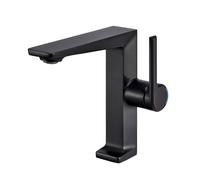 Rubinetto da bagno nero con maniglia singola per lavello con tubo dell'acqua calda e fredda, ideale per il lavaggio dei capelli e la pulizia del piano di lavoro, installazione a 1 foro