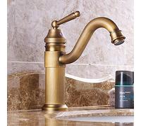 Rubinetto da bagno vintage in bronzo girevole a 360° con valvola in ceramica per acqua calda e fredda, ideale per bagno o lavabo, struttura in ottone