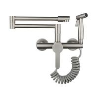 Rubinetto da cucina 1 pezzo con riempitivo for vaso a doppio snodo spray | Rubinetto for lavello da cucina, montaggio a parete, miscelatore pieghevole retrattile. Braccio oscillante