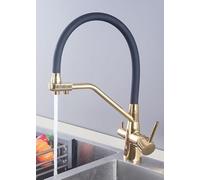 Rubinetto Da Cucina 3 In 1 Con Beccuccio Girevole Caldo/freddo, Detergente For Verdure E Purificazione Dell'acqua Potabile, Oro Rosa, Lega Di Rame Senza Piombo(#5)