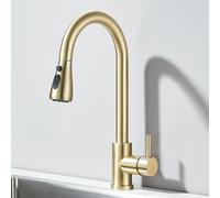 Rubinetto da cucina a 2 vie, girevole a 360°, miscelatore monocomando, rubinetto per acqua fredda, bianco, doppia funzione, design moderno per lavello da cucina, facile installazione