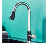 Rubinetto da cucina a 2 vie girevole a 360 ° Rubinetto miscelatore monocomando bianco rubinetto per acqua fredda per cucina Design moderno durevole Facile installazione Flusso d'acqua efficiente