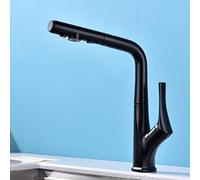 Rubinetto da cucina a 3 vie con doccetta estraibile in ottone, rotazione a 360°, filtro per acqua calda e fredda, design moderno, per uso domestico e commerciale