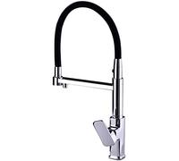 Rubinetto da cucina a 3 vie con doccetta estraibile in silicone nero, beccuccio girevole, filtro dell'acqua 3 in 1, rubinetto miscelatore versatile per lavello da cucina