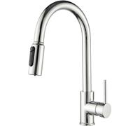 Rubinetto da cucina a 3 vie con filtro dell'acqua spazzolato nero miscelatore monocomando allungabile design girevole 2 modalità 3 in 1 rubinetto per lavello da cucina per una facile filtrazione