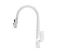Rubinetto da cucina a 3 vie con spruzzatore estraibile - Rubinetto dell'acqua a osmosi 3 in 1 bianco versatile miscelatore per lavello per una facile commutazione dell'acqua e una migliore filtrazione