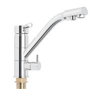 Rubinetto da cucina a 3 vie, con tubo, girevole a 360°, a bassa pressione, per cucina, bagni, lavandini o lavandini