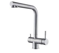 Rubinetto da cucina a 3 vie per acqua calda fredda depuratore a 2 leve moderno