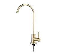 Rubinetto da Cucina a Collo di Cigno Rubinetto Singolo per Acqua Fredda Acciaio Inossidabile Spazzolato per Acqua Potabile Look Elegante Installazione Semplice Ideale per casa o Ufficio