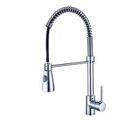 Rubinetto da Cucina a Molla Rubinetto lavello da Cucina Tutto in Rame Miscelatore Acqua Calda e Fredda Miscelatore monocomando ad Alta Tensione Cromato Snodo Singolo Girevole