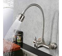 Rubinetto da cucina a parete caldo e freddo in acciaio inossidabile 304 universale a molla girevole rubinetto per lavello da cucina durevole ed elegante design per case moderne