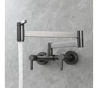 Rubinetto da cucina a parete con acqua calda e fredda Rubinetto regolabile in ottone Design moderno grigio per cucine eleganti Facile installazione e costruzione