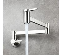 Rubinetto da cucina a parete, rubinetto a piede pieghevole a muro a parete, set di colpi di rubinetto per colpetti di colpa per pentola a pentola contemporanea tocche da cucina a freddo rotabili
