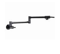 Rubinetto da cucina a parete, rubinetto for lavabo bagno, for acqua fredda, beccuccio girevole e pieghevole, lavello in ottone, gru per la maggior parte degli scenari(Black Bronze B)
