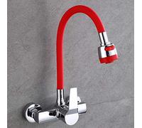 Rubinetto da cucina a parete Rubinetto miscelatore in ottone caldo e freddo Rubinetto universale girevole a molla per lavabo per piscina Design durevole ed elegante per cucine moderne