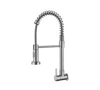 Rubinetto da cucina a parete Rubinetto spruzzatore rotante per lavello Design ponte Beccuccio di riempimento Apparecchio da cucina moderno Facile da installare Finitura cromata durevole