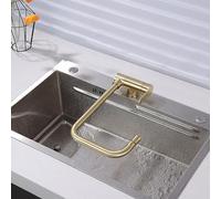 Rubinetto da cucina a scomparsa a scomparsa con doppia modalità oro spazzolato rubinetto per finestra anteriore elegante e funzionale Grifo Abatible Cocina in finitura oro