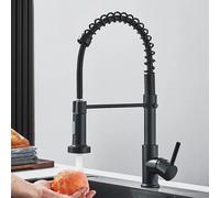 Rubinetto da cucina a scomparsa nero opaco rubinetto a doppia modalità cromato miscelatore per acqua calda e fredda rubinetto per gru rubinetti per lavello da cucina a molla in ottone