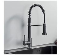 Rubinetto da cucina ad arco alto con spruzzatore estraibile commerciale DualFunction Rubinetto per lavello in ottone maniglia singola compatibile con lavandini standard Design elegante e durevole