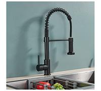 Rubinetto da cucina ad arco alto con spruzzatore estraibile Rubinetto commerciale a doppia funzione Rubinetto monocomando in ottone per lavello compatibile con lavandini standard Design moderno