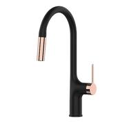 Rubinetto da cucina Black Rose Bridge, miscelatore monocomando estraibile a 2 funzioni, acqua calda e fredda, design moderno per un facile utilizzo (grigio)