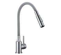 Rubinetto da cucina con beccuccio flessibile a 2 funzioni, finitura cromo/grigio
