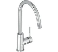 Rubinetto da cucina con doccia rimovibile Beccuccio girevole a 360 gradi Risparmio idrico ed energia Maniglia zigrinata per presa perfetta JACOB DELAFON EDGAR E23309-CP