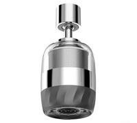 Rubinetto da cucina con filtro a rete lavabile, ugello spray a risparmio idrico a 3 modalità di erogazione girevole a 720 gradi, nero (C)